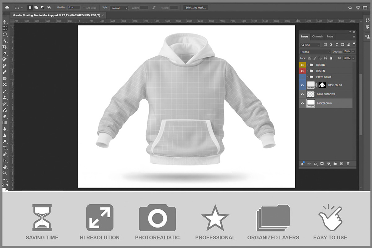 Hoodie Floating Studio PSD, a Hoody Mockup by Bruno's Shop (Photo 2 of 3)
