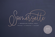 Somersette Script Font, a Script Font by The Styled Script (Thumbnail 1 of 11)