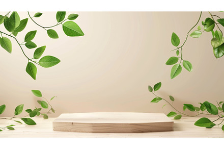 The 4D wood platform on beige, a Nature Photo by ZinetroN