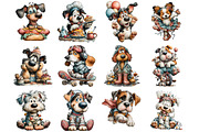 Whimsical Quirky Dogs Clipart, a Graphic by CitraGraphics (Thumbnail 2 of 5)