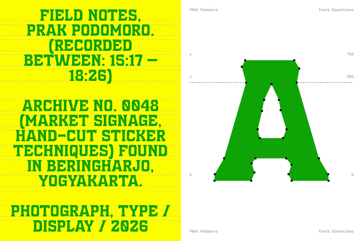 PRAK Podomoro Hand-Cut Display Font, a Serif Font by Healltica.std (Photo 7 of 21)