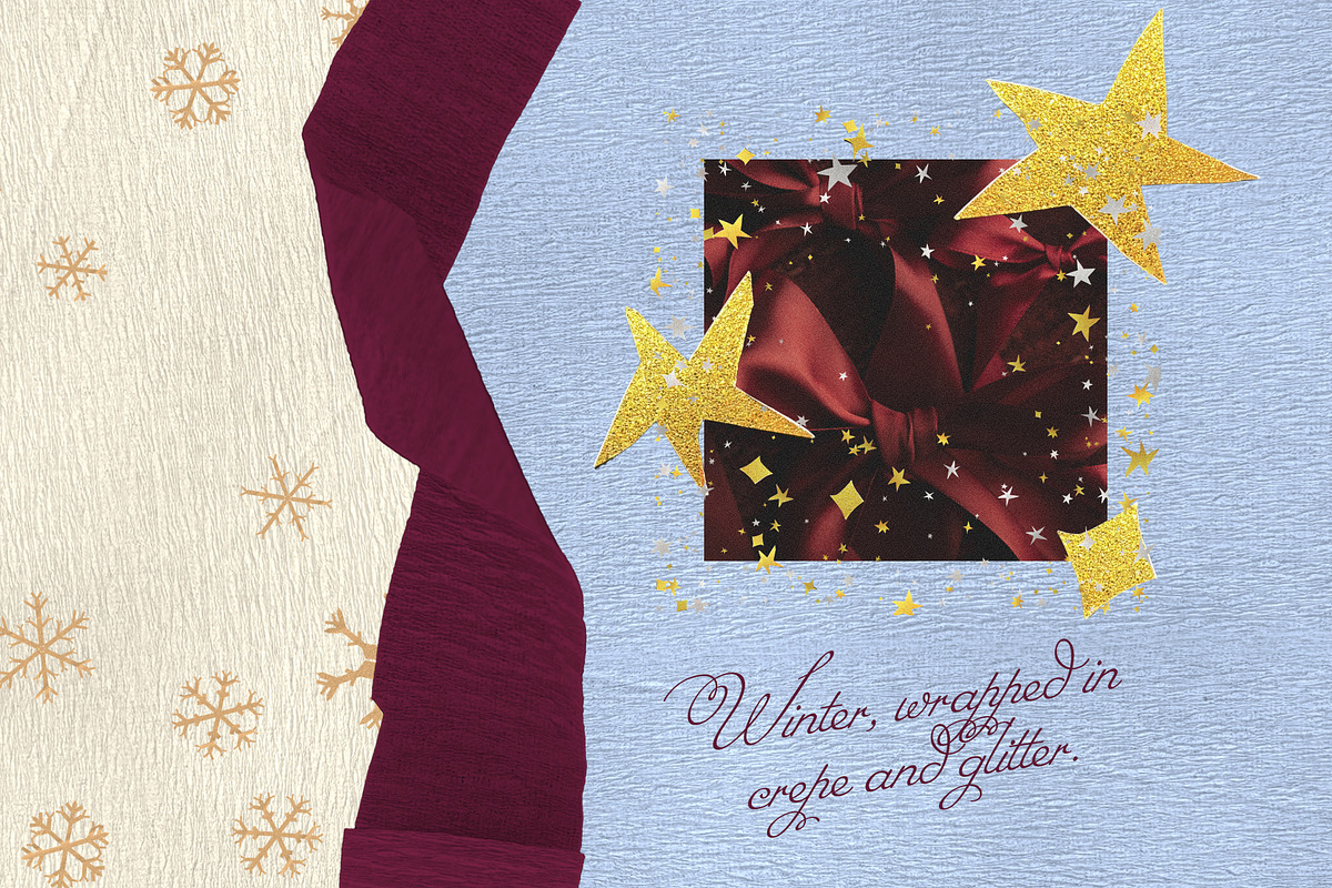 Crepe Snowflakes and Glitter Stars, an Object Graphic by Anzhelika (Photo 10 of 12)