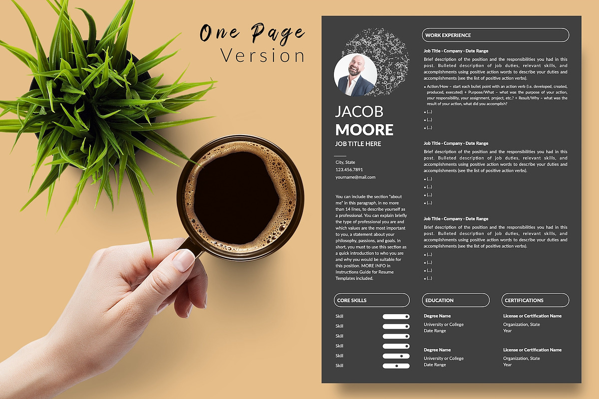 Creative CV Bundle / Resume - Jacob, a Resume Template by Templates Design Co. (Photo 2 of 23)