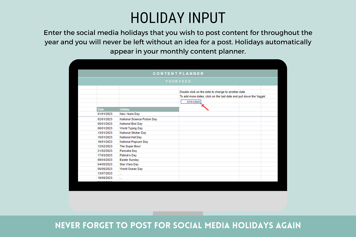 Content Calendar Google Sheets, a Marketing Template by SunshineStudioBoutique (Photo 7 of 9)