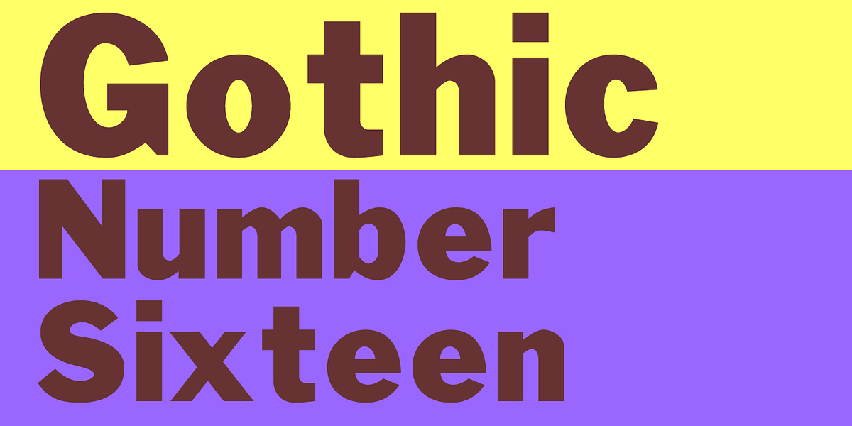 Gothic Number Sixteen, a Sans Serif Font by Wooden Type Fonts (Photo 4 of 5)
