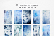 Blue Abstract Watercolor Backgrounds, a Texture Graphic by Navenzeles (Thumbnail 8 of 10)