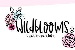 Wildblooms Font & Doodle Duo