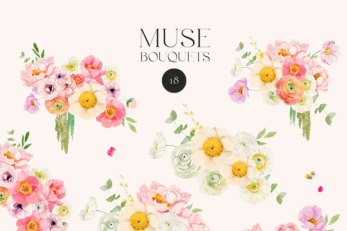 MUSE Real Watercolor Flowers, a Decorative Illustration by Lana Elanor (Photo 6 of 12)