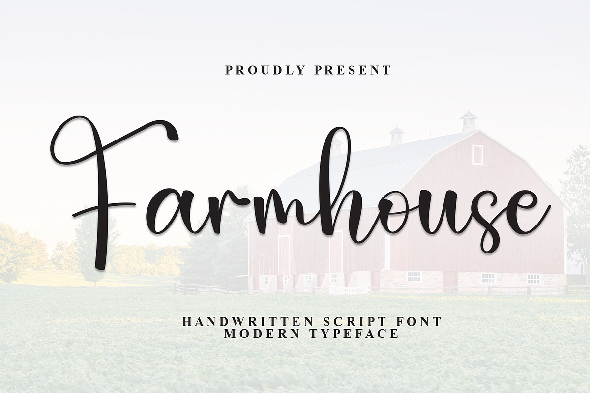 Farmhouse | Script Font, a Handwritten Font by Scratchones (Photo 1 of 8)