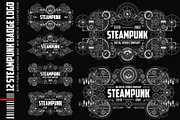 12 Steampunk badge logo, a Graphic by the-sastra (Thumbnail 1 of 4)
