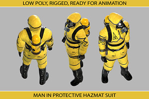 Man In Protective Hazmat Suit