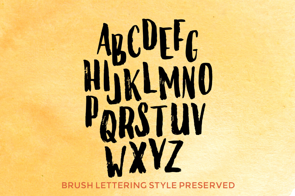 Everything Is Golden - Brush Font preview 2
