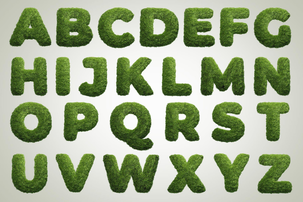 Grass Text 3D Letters Set, an Object Graphic by Kotulsky Mockups (Photo 3 of 6)