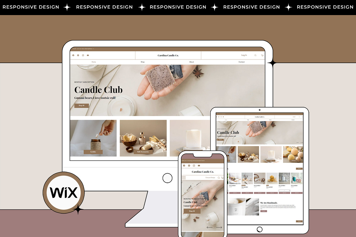 Carolina Candle Co. Wix Template, a Wix Template by Girl Boss From Home (Photo 3 of 6)