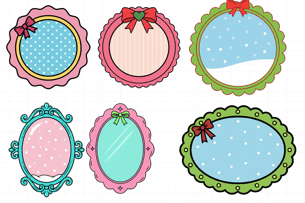 Christmas Vintage Cute Frame Bundle, an Illustration by Daily.Designs (Photo 3 of 5)
