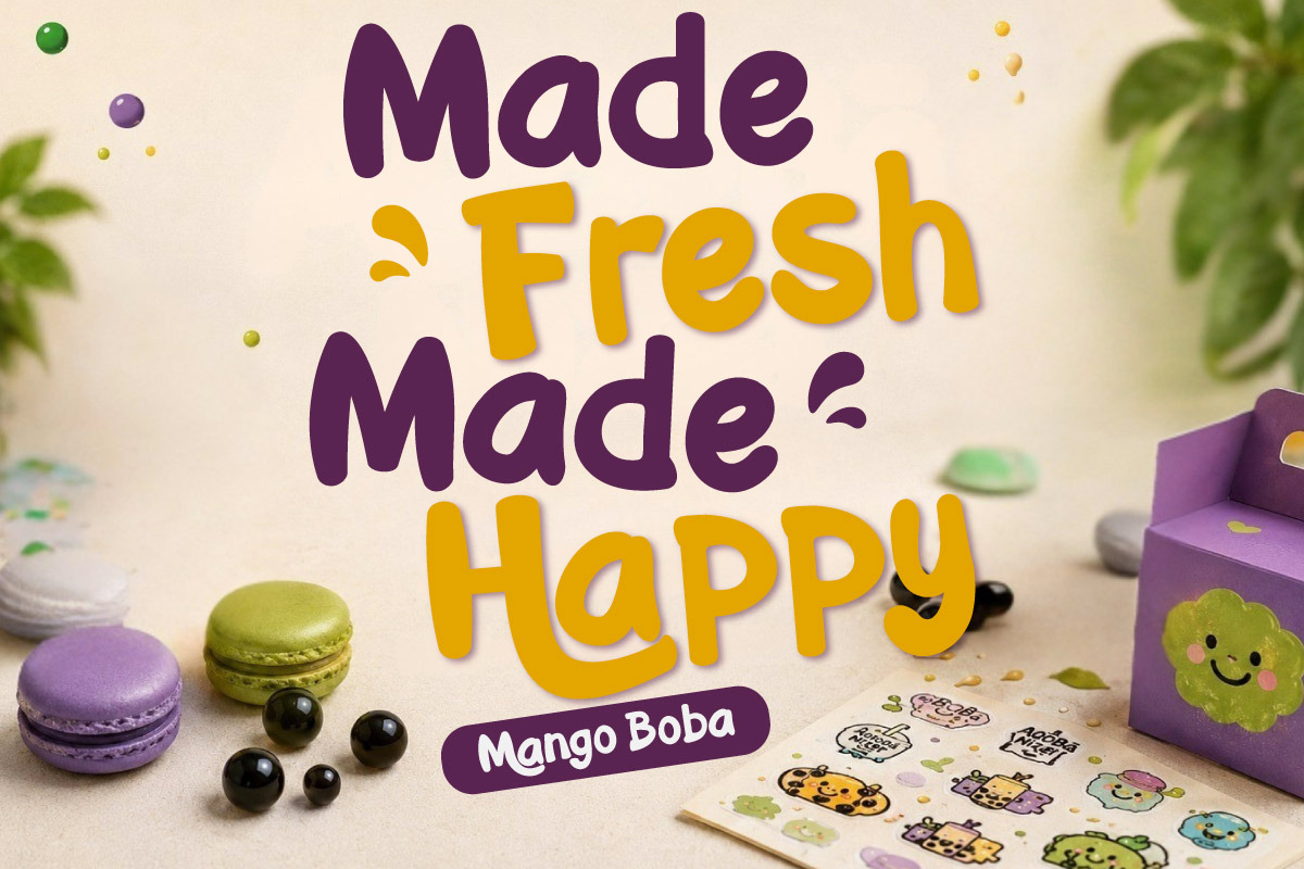 Aoboba Nizer - Boba Display Font, a Handwritten Font by productype1 (Photo 3 of 11)