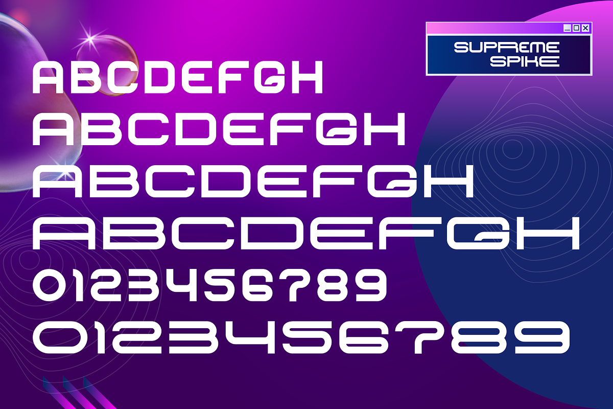 Futuristic and Sporty Font Bundle, a Sans Serif Font by BearyType Studio (Photo 3 of 11)