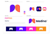 M letter modern logo design, a Branding & Logo Template by Logodesignpond (Thumbnail 1 of 4)