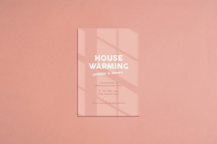 Modern housewarming invitation card