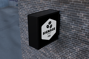 Square Signboard Mockup