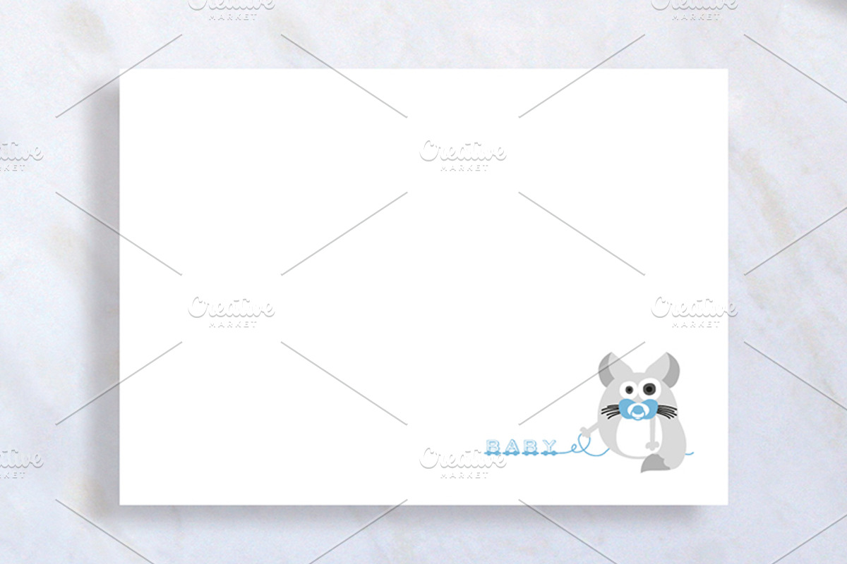 Cute Baby Chinchilla Stationary, a Card Template by stockhype (Photo 1 of 2)