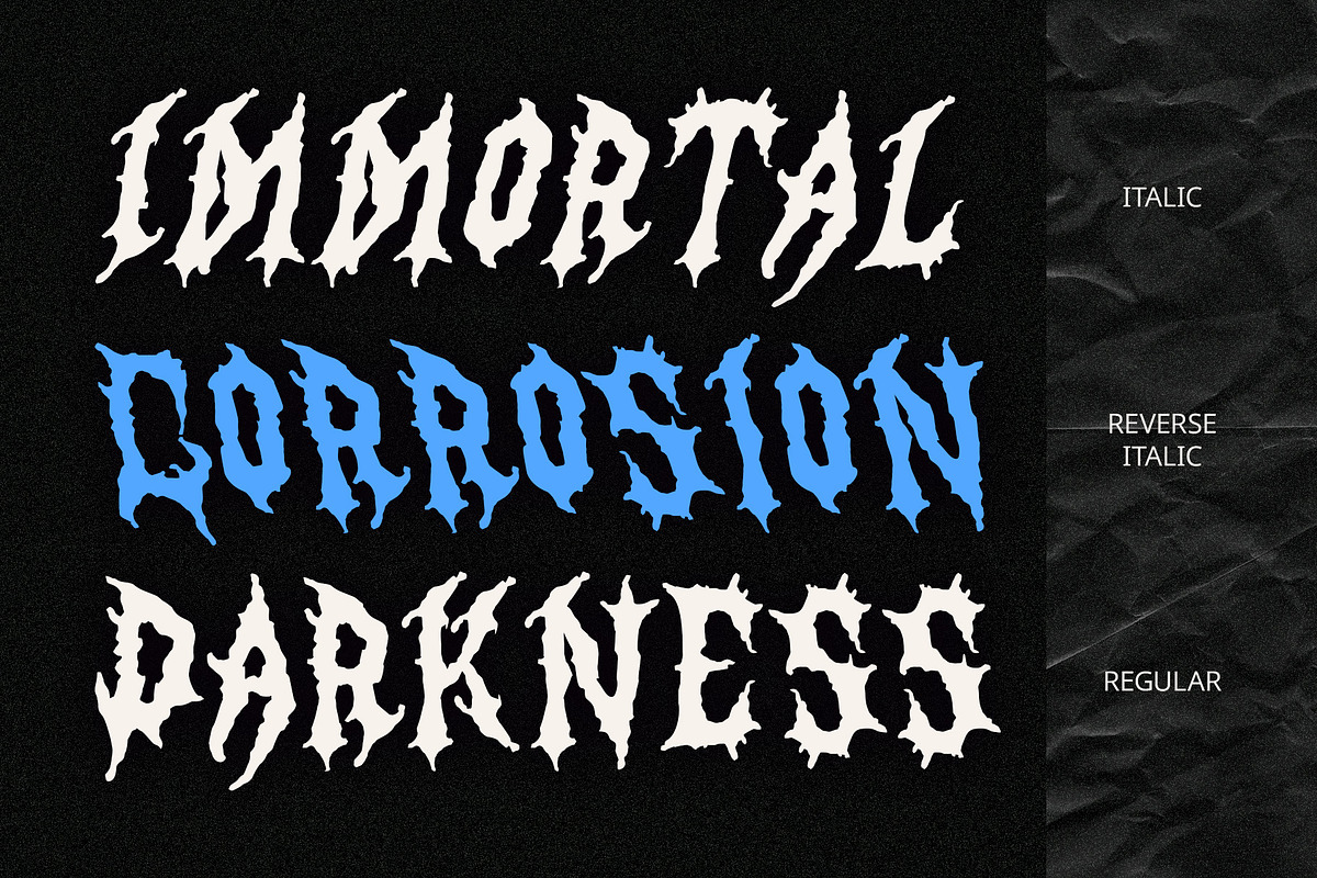 CS Rocker – Black Metal Font, a Blackletter Font by Craft Supply Co. (Photo 4 of 8)