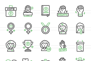 50 Human Rights Line Icons