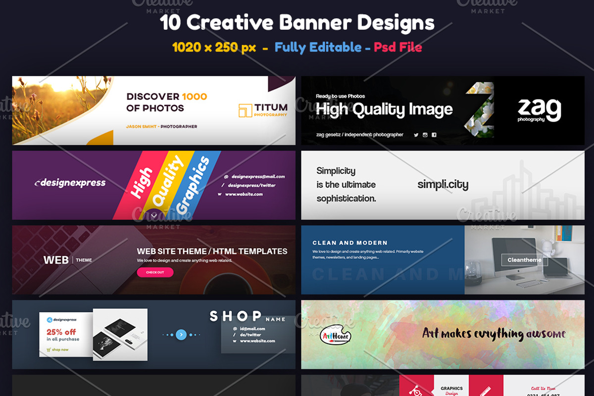 10 Creative Banner Design, a Templates & Theme by Awns Creators (Photo 2 of 2)