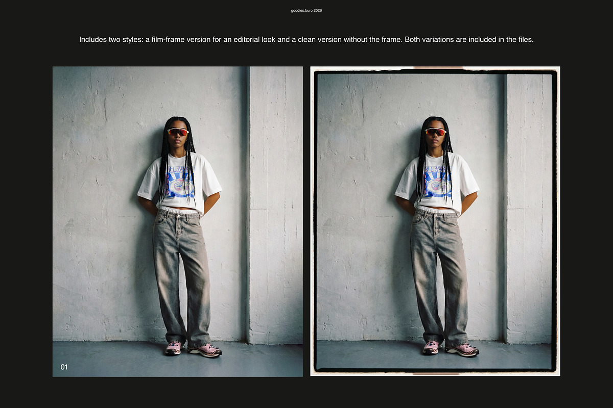 Urban Editorial T-Shirt Mockup Set, a Shirt Mockup by Goodies.Buro (Photo 2 of 6)