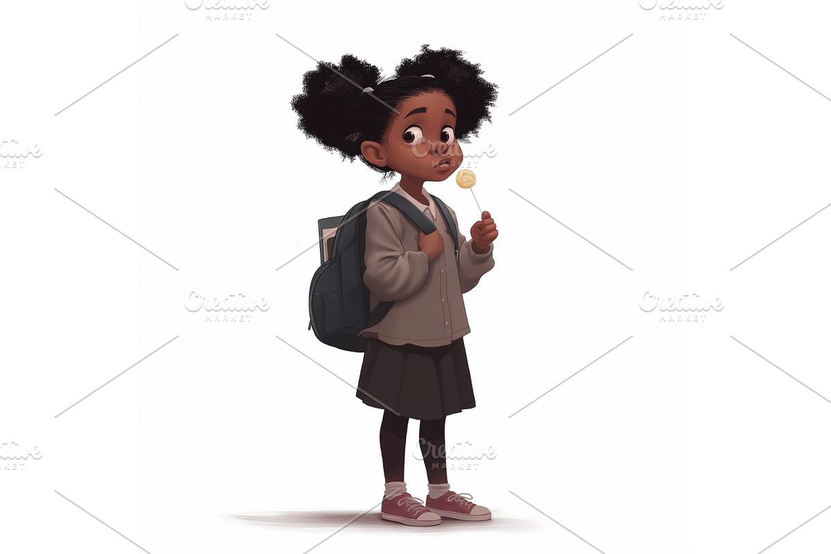 Black Kids Back to School clipart, an Education Illustration by Creative design (Photo 2 of 7)