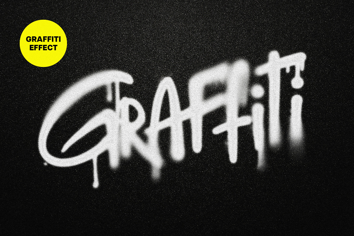 Graffiti Style Text Effect, a Layer Style Add-On by Design Squad (Photo 1 of 4)