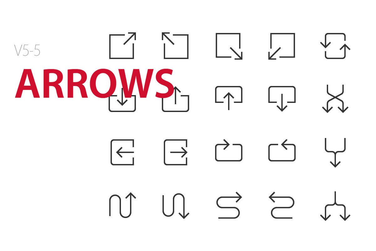 100 Arrows UI icons, an Outline Icon by Palau (Photo 5 of 6)