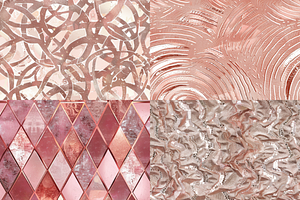 Rose Gold Shimmers Seamless Patterns