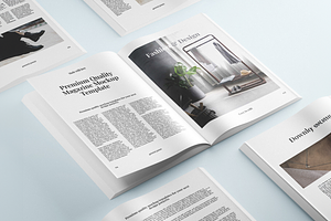 Realistic Opened Magazine Mockup