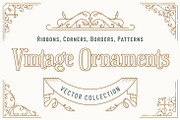 Vintage Ornaments. Vector collection, an Object Graphic by JuliaMalinovskaya (Thumbnail 1 of 11)