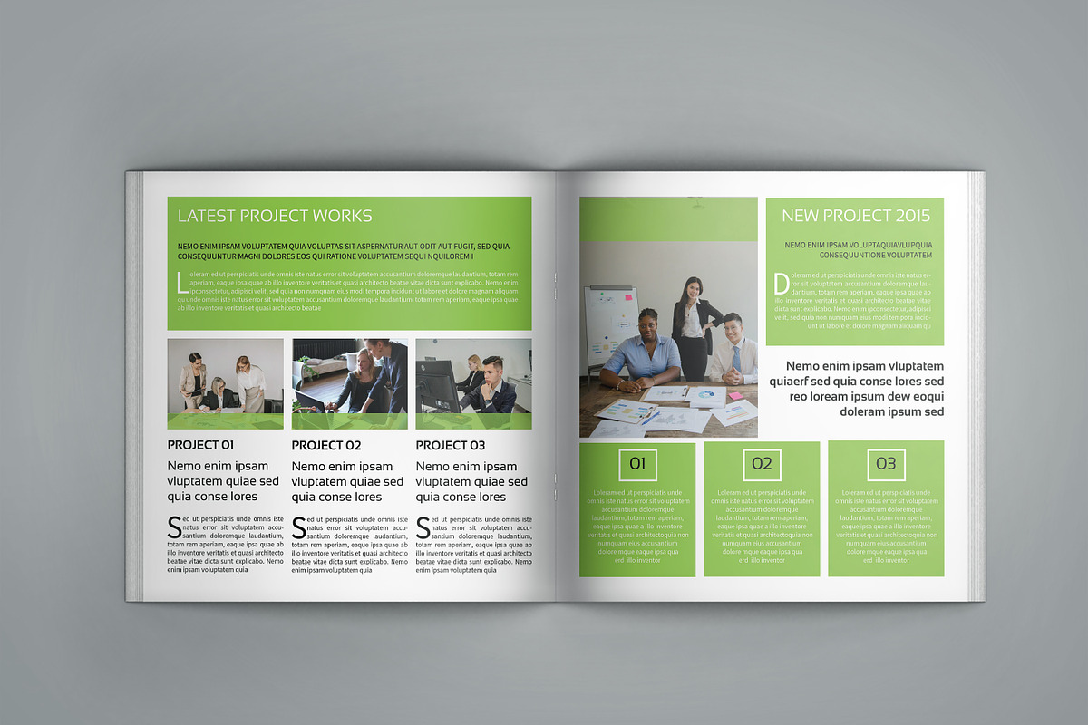 Square Business Brochure Template, a Brochure Template by retrographix (Photo 7 of 11)