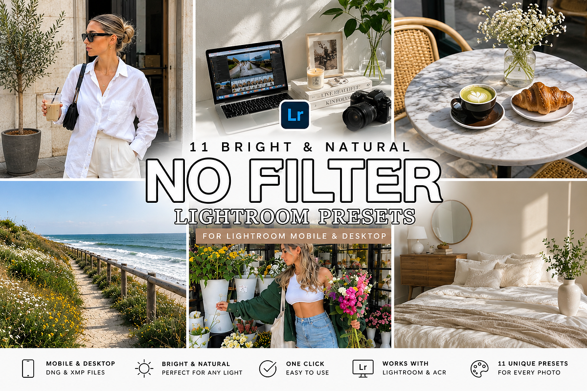 11 Bright Natural Lightroom Presets, a Preset Add-On by Presets by Yevhen (Photo 1 of 11)