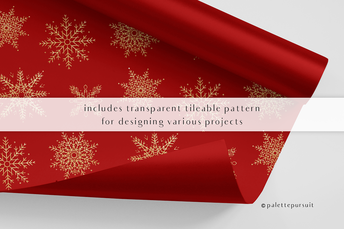 Gold glitter snowflakes clip art, an Object Graphic by Palette Pursuit (Photo 3 of 4)
