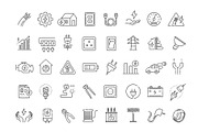 Electricity icons. Power symbols, an Object Illustration by Tettygreen (Thumbnail 2 of 3)