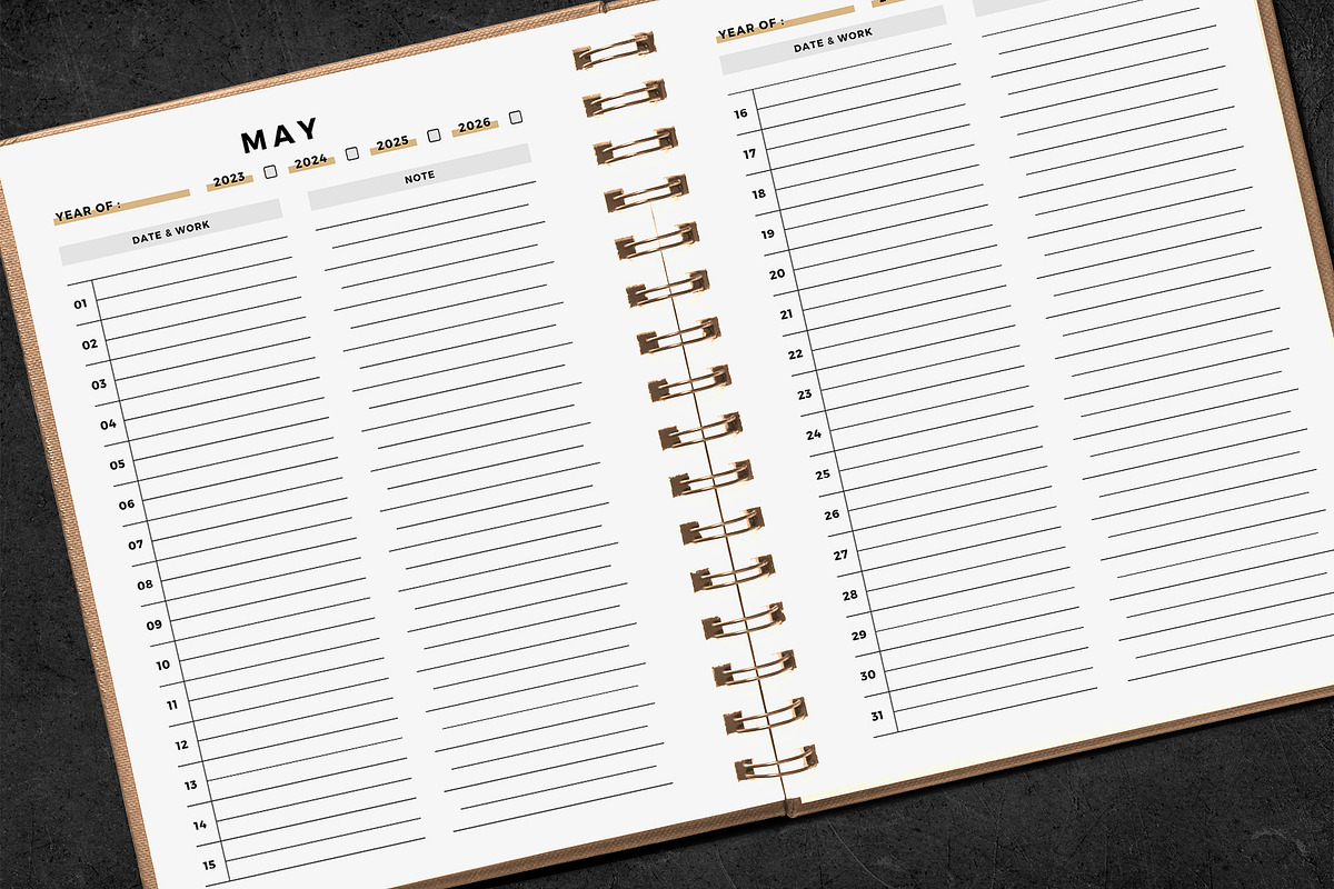 Monthly Planner Bundle 2023 - 26, a Stationery Template by DesignByStore (Photo 2 of 3)