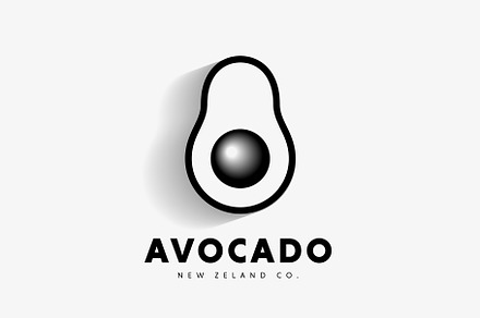 Avocado Illustration, Avocado Logo