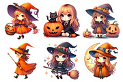 Cute Witch Clipart, an Illustration by Daily.Designs (Thumbnail 3 of 4)