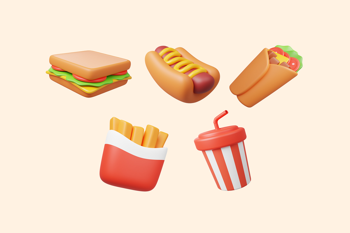 Food and Drink 3D Icon Pack, a Food & Drink 3D Model by Creative Perspective (Photo 6 of 6)