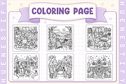 Grandma’s Winter House Coloring Book, a Seasonal Illustration by HueNestify (Thumbnail 3 of 4)