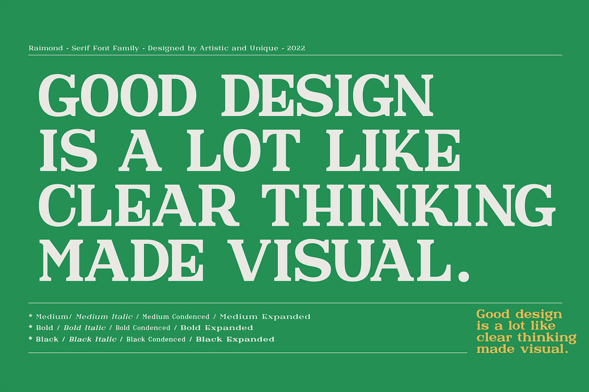 Raimond - Serif font family, a Serif Font by Artistic & Unique (Photo 12 of 15)
