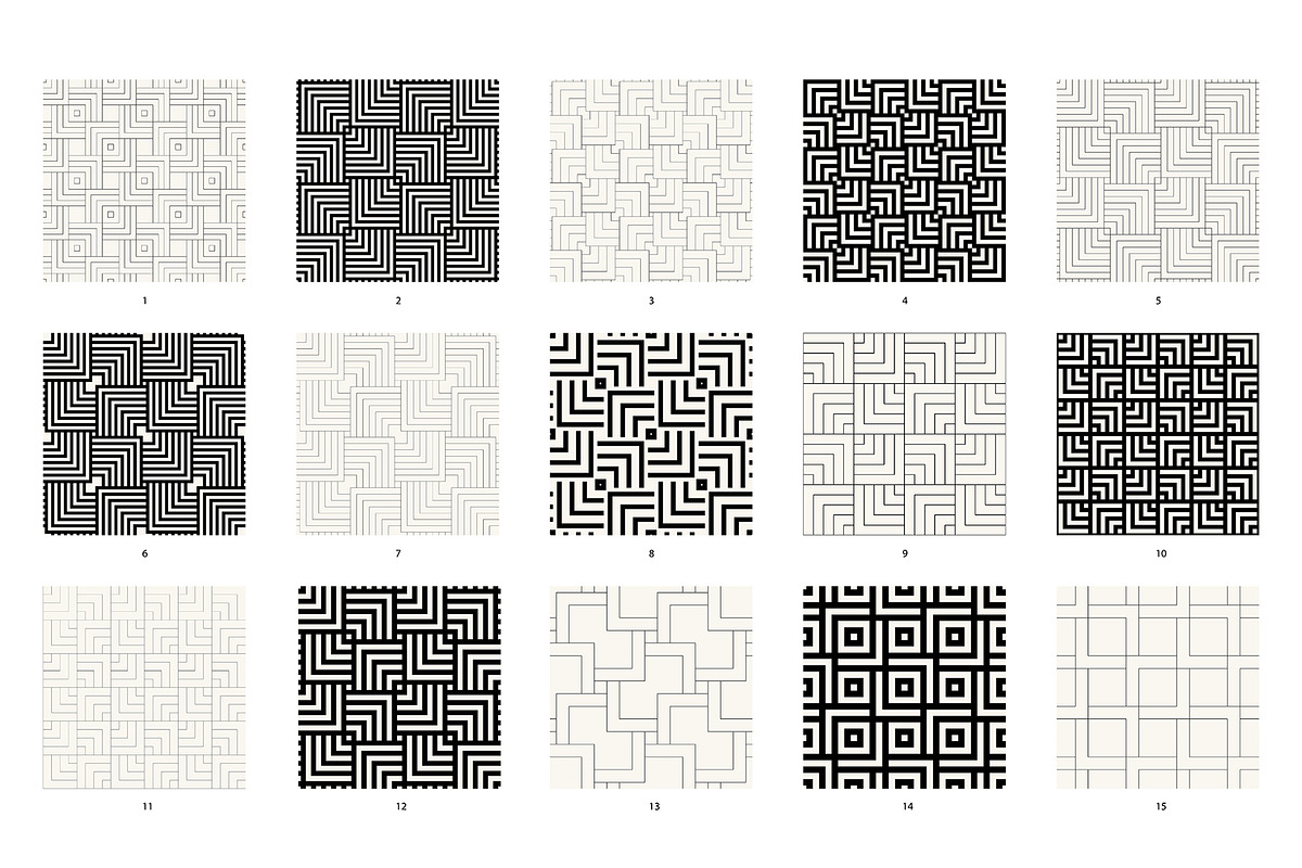 Square. Seamless Patterns Bundle, a Pattern Graphic by Curly_Pat (Photo 2 of 8)