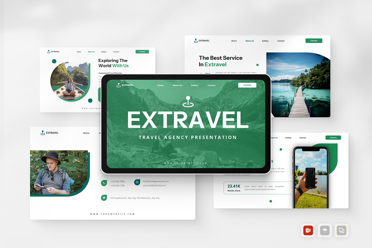 Travel Agency PowerPoint, a Presentation Template by Annora Studio (Photo 1 of 5)