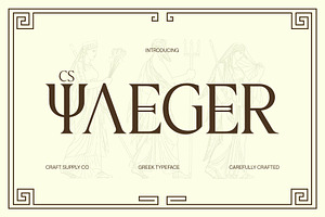 CS Yaeger – Ancient Greek Font, a Serif Font by Craft Supply Co.