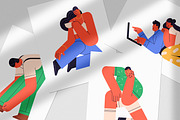 Modern people relaxing set, a Decorative Illustration by Good Studio (Thumbnail 10 of 12)