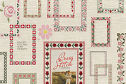 Cross Stitch 80+ Scrapbook frames, an Object Graphic by 60secondsArt (Thumbnail 3 of 10)